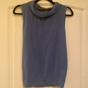 Ann Taylor Blue Mock Neck Top